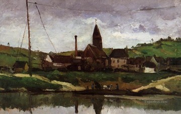 Vista del paisaje de Bonnieres Paul Cezanne Pinturas al óleo